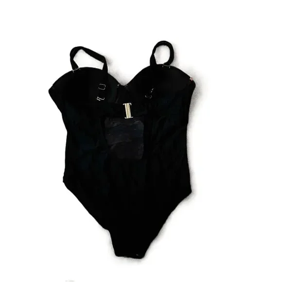 Meet Curve Black Floral Mesh Paneling Padded Swimsuit Womens
Size: 2XL (New) - Picture 2 of 7